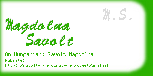 magdolna savolt business card